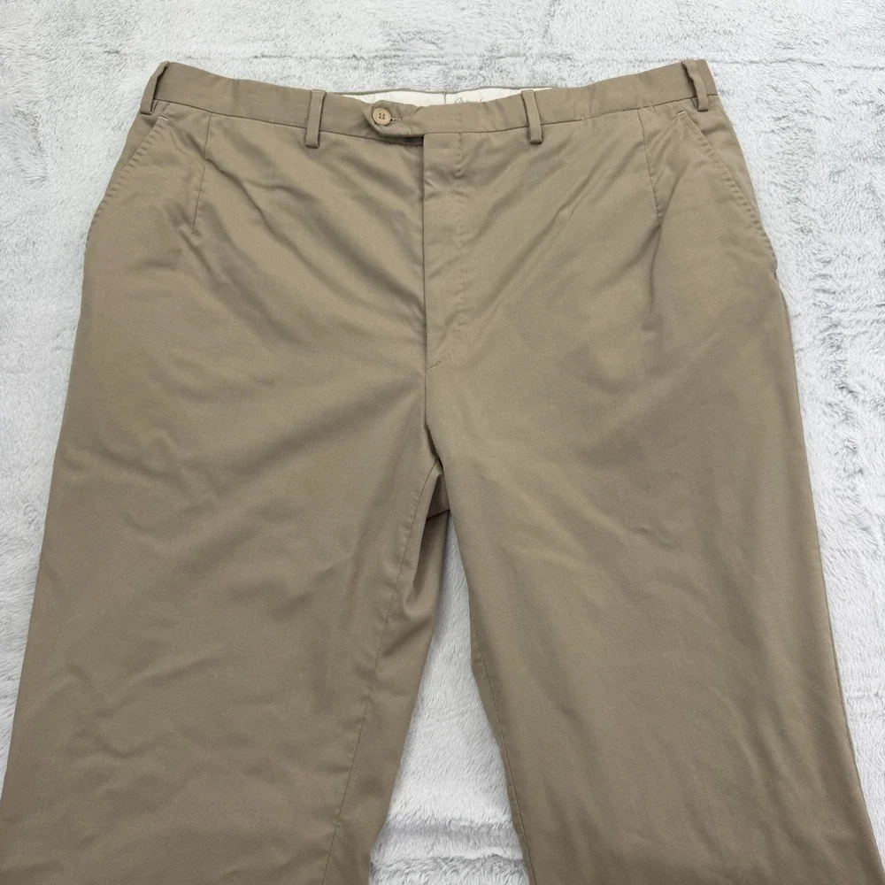 Brioni Pants Mens 38 X 29 Beige Dress Cannes USA Wool Made In Italy Flat Front